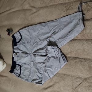 Blue striped pants Size 14 Never worn